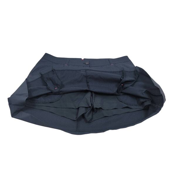 Nike Golf Gray Black Pinstripe Pink Accents Athletic Golf Pickleball  Skort 14 - Picture 2 of 5